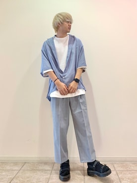 「Dr. Martens（ドクターマーチン）のアイテム（サンダル）」を使った、しゅんさん（メンズ・167cm）の夏コーディネート