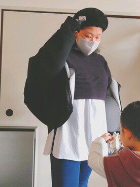 「antiqua（アンティカ）のアイテム（ブルゾン）」を使った、kyouka0504さん（レディース・160cm）の冬コーディネート
