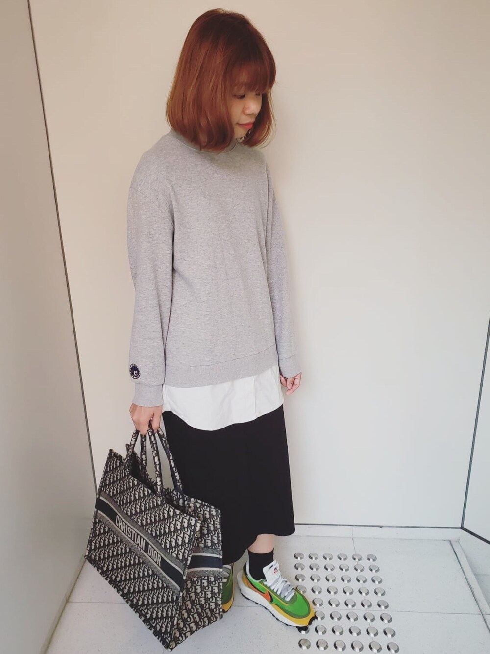 「ootd、秋のコーデ、秋コーデ、秋、休日スタイル、休日コーデ、casual、christian dior、sacai」｜「NIKEのアイテム（スニーカー、その他）」を使った、Yuko Tsyさん（レディース・163cm）の秋コーディネートの1枚目の写真