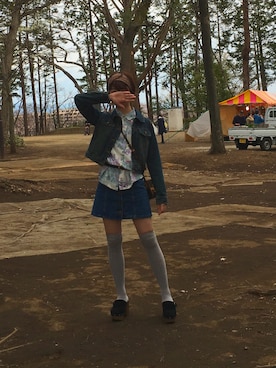 「AS KNOW AS PINKY（アズノゥアズピンキー）のアイテム（サンダル）」を使った、knk_wさん（レディース・161cm）の春コーディネート