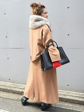 「Spick & Span（スピックアンドスパン）のアイテム（トレンチコート）」を使った、Press marieさん（レディース・154cm）の秋コーディネート