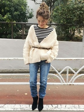 「Spick & Span（スピックアンドスパン）のアイテム（パンツ）」を使った、Press marieさん（レディース・154cm）の秋コーディネート