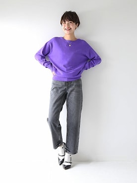 「Spick & Span（スピックアンドスパン）のアイテム（パンツ）」を使った、Press marieさん（レディース・154cm）の秋コーディネート