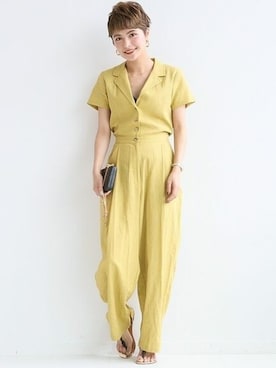 「Spick & Span（スピックアンドスパン）のアイテム（オールインワン・サロペット）」を使った、Press marieさん（レディース・154cm）の夏コーディネート
