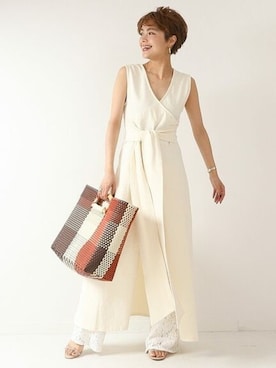「Spick & Span（スピックアンドスパン）のアイテム（バッグ）」を使った、Press marieさん（レディース・154cm）の夏コーディネート