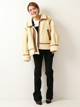 「FRAMeWORK（フレームワーク）のアイテム」を使った、Press marieさん（レディース・154cm）の秋コーディネート