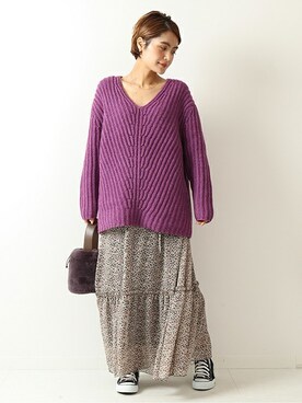 「U by SPICK&SPAN（ユーバイスピックアンドスパン）のアイテム」を使った、Press marieさん（レディース・154cm）の秋コーディネート