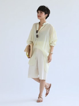 「NICOLAS LAINAS（ニコラスライナス）のアイテム」を使った、Press marieさん（レディース・154cm）の春コーディネート