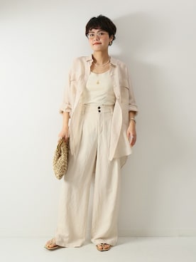 「LORO（ロロ）のアイテム」を使った、Press marieさん（レディース・154cm）の春コーディネート