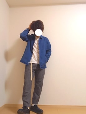 「Right-on（ライトオン）のアイテム（スラックス）」を使った、なおやさん（メンズ・171cm）の秋コーディネート
