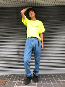 「UU（ユニクロ　アンダーカバー）のアイテム（パンツ）」を使った、いのうえさん（メンズ・169cm）の夏コーディネート