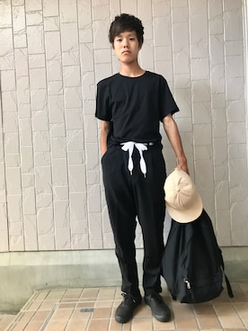 「good thing（グッドシング）のアイテム」を使った、いのうえさん（メンズ・169cm）の夏コーディネート