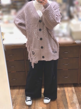 あおいさん（レディース・159cm）の冬コーディネート