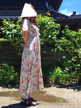 「Supreme.La.La.（シュープリームララ）のアイテム（ワンピース/ドレス）」を使った、natsuさん（レディース・160cm）の夏コーディネート