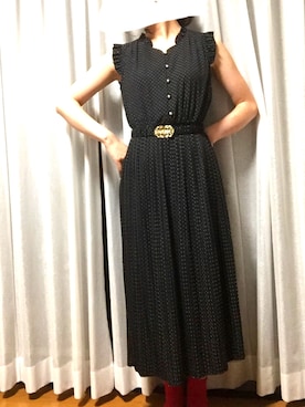 「くつした」｜「アイテム（ワンピース/ドレス）」を使った、natsuさん（レディース・160cm）の夏コーディネート