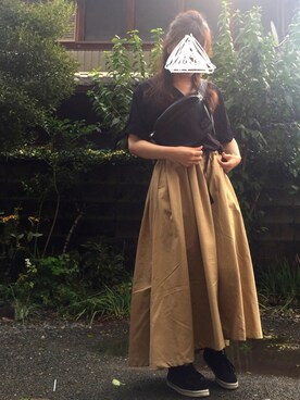 natsuさんの「タックギャザーロングスカート」を使ったコーディネート