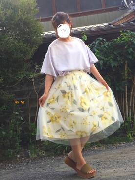 Noela（ノエラ）の「オリジナルサマーフラワー2WAYスカート（スカート 