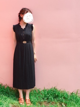 「Supreme.La.La.（シュープリームララ）のアイテム（ワンピース/ドレス）」を使った、natsuさん（レディース・160cm）の夏コーディネート