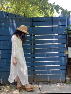 「Chico（チコ）のアイテム（シャツワンピース）」を使った、natsuさん（レディース・160cm）の夏コーディネート