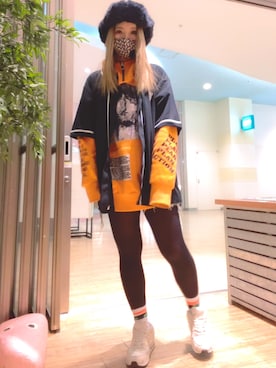 「Candy Stripper（キャンディストリッパー）のアイテム（キャップ）」を使った、HRMRさん（レディース・161cm）の冬コーディネート