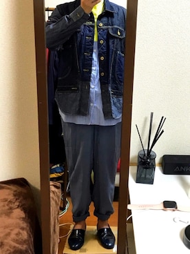 「HARUTA」｜「アイテム（デニムジャケット）」を使った、KOKIさん（メンズ・167cm）の春コーディネート