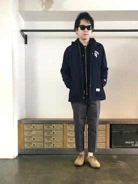 「アイテム（ブルゾン）」を使った、JIMAさん（メンズ・170cm・30代）の冬コーディネート