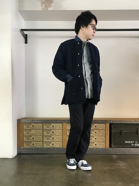 「adsr」｜「アイテム（ブルゾン）」を使った、JIMAさん（メンズ・170cm）の冬コーディネート