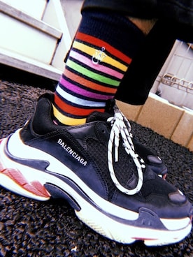 「JW Anderson（ジェイダブリューアンダーソン）のアイテム（レッグウェア）」を使った、ソウマさん（メンズ・176cm）の秋コーディネート