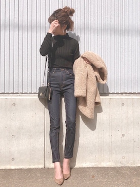 「アイテム（その他アウター）」を使った、kannaさん（レディース・161cm）の冬コーディネート