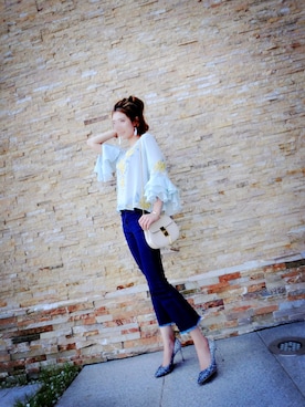 「JIMMY CHOO（ジミーチュウ）のアイテム（ブーティ）」を使った、Songさん（レディース・163cm）の春コーディネート