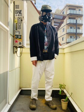 パック フェイスマスクを使った チャイナジャケット のメンズ人気ファッションコーディネート Wear