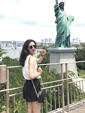 「H:CONNECT（エイチコネクト）のアイテム（パンツ）」を使った、jhujhu さん（レディース・166cm）の夏コーディネート