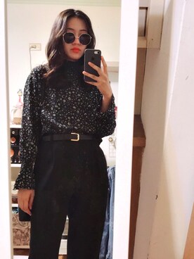 「H:CONNECT（エイチコネクト）のアイテム（トップス）」を使った、jhujhu さん（レディース・165cm）の秋コーディネート