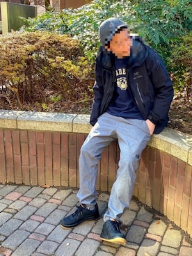 「ナイキスニーカー」｜「アイテム（ブルゾン）」を使った、たこmaxさん（メンズ・169cm）の冬コーディネート