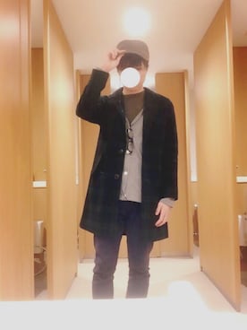 「レディース」｜「アイテム（チェスターコート）」を使った、しんどー(´×ω×`)さん（メンズ・170cm）の秋コーディネート