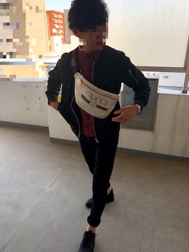 「HARE（ハレ）のアイテム（MA-1）」を使った、Hiroさん（メンズ・165cm）の秋コーディネート