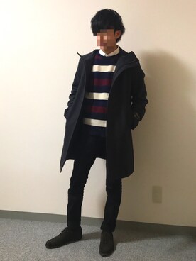 「tk.TAKEO KIKUCHI（ティーケータケオキクチ）のアイテム（その他アウター）」を使った、Hiroさん（メンズ・165cm）の冬コーディネート