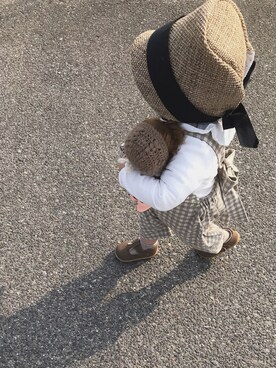 「ナチュラルスタイル」｜「アイテム（オールインワン・サロペット）」を使った、retronさん（キッズ・80cm）の春コーディネート