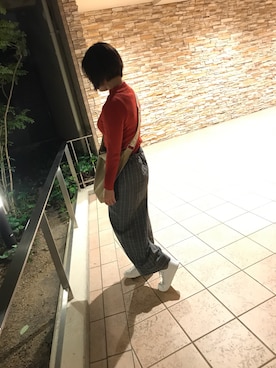 「BLUE BLUE（ブルーブルー）のアイテム（パンツ）」を使った、ハナさん（レディース・164cm）の秋コーディネート