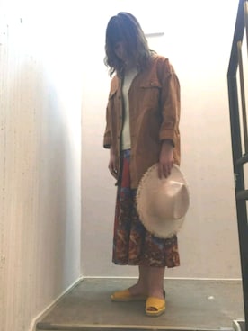 「Johnbull Private labo（ジョンブルプライベートラボ）のアイテム（スカート）」を使った、Lunaさん（レディース・160cm）の春コーディネート