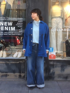 「Johnbull Private labo（ジョンブルプライベートラボ）のアイテム（トップス）」を使った、Lunaさん（レディース・160cm）の冬コーディネート