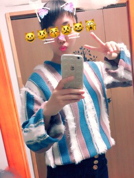 「DHOLIC（ディーホリック）のアイテム（その他）」を使った、rideruさん（レディース・159cm）の冬コーディネート