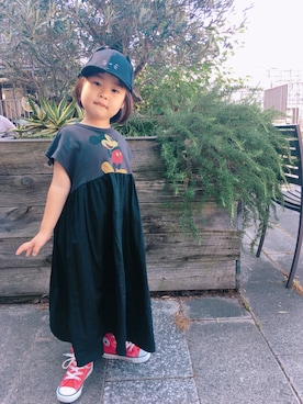 「ミッキー」｜momoさん（キッズ・100cm）の夏コーディネート