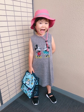 「ミッキー」｜momoさん（キッズ・100cm）の夏コーディネート