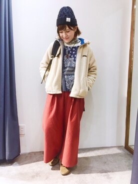 「CUBE SUGAR（キューブシュガー）のアイテム（その他アウター）」を使った、キョウコさん（レディース・160cm）の冬コーディネート