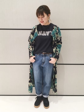 「CALINER（カリネ）のアイテム」を使った、キョウコさん（レディース・160cm）の春コーディネート