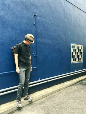 「無印良品（ムジルシリョウヒン）のアイテム（ハット）」を使った、tomoomoさん（メンズ・176cm）の夏コーディネート