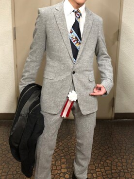 「JOHN LAWRENCE SULLIVAN（ジョンローレンスサリバン）のアイテム（セットアップ）」を使った、あんまさん（メンズ・173cm）の冬コーディネート