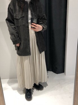 「AMERICAN HOLIC」｜「アイテム（ブルゾン）」を使った、ricoさん（レディース・157cm）の秋コーディネート