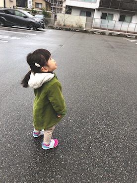 「Samansa Mos2（サマンサ モスモス）のアイテム（ジャケット/アウター）」を使った、kiiyuduさん（キッズ・80cm）の冬コーディネート